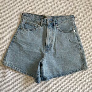 Everlane A-Line Denim Short -- Size 26 -- Powder Blue